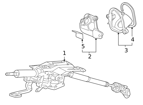 Steering Column Assembly for 2004 Honda Accord #1