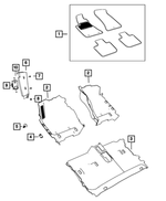 55197482AB - Interior Trim: Footrest Support, Left for Mopar Image