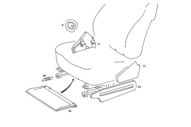 1269181930 - Front Seats: Cover for Mercedes-Benz: 300SE, 300SEL, 380SE, 380SEL, 560SEL Image image