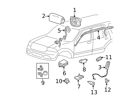 Air Bag Components for 2005 Mercury Mountaineer #0