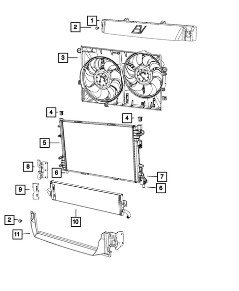 Radiator and Related Parts; Charge Air Cooler for 2014 Fiat 500 #3