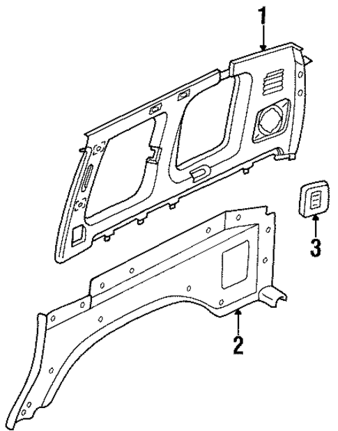 Interior Trim - Quarter Panels for 1995 Isuzu Trooper #0