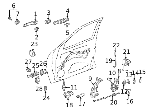 Lock & Hardware for 2002 Mercedes-Benz CLK430 #1
