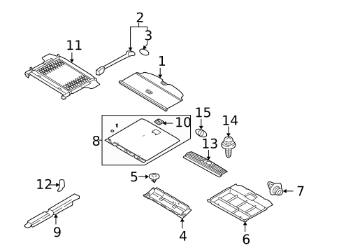 Interior Trim - Rear Body for 2005 Kia Sorento #0