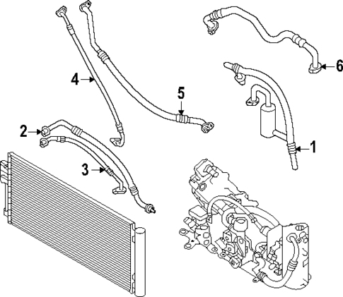 Condenser, Compressor & Lines for 2022 Volvo XC40 Recharge #3