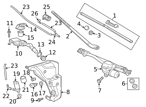 Wiper & Washer Components for 2013 Audi S6 #0