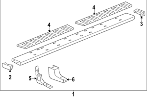 86805448 - Crew Cab 5-Inch Rectangular Assist Steps 2023-2025 GM ...