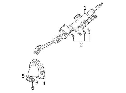 Steering Column Assembly for 2002 Volvo S40 #0