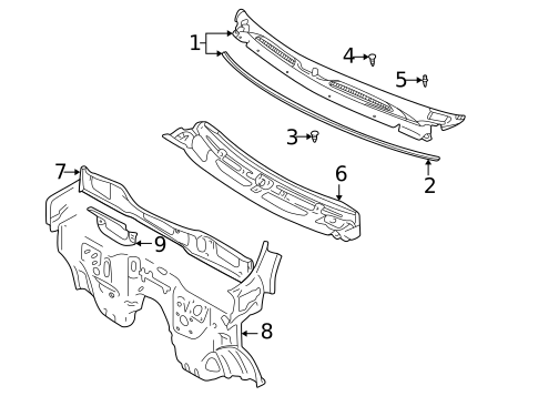 Cowl for 2003 Suzuki Grand Vitara #0