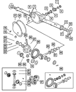 6028041 - Rear Axle: Pinion Yoke Nut for Chrysler: Aspen | Dodge: Dakota, Durango, Ram 1500 | Jeep: Cherokee, Liberty Image