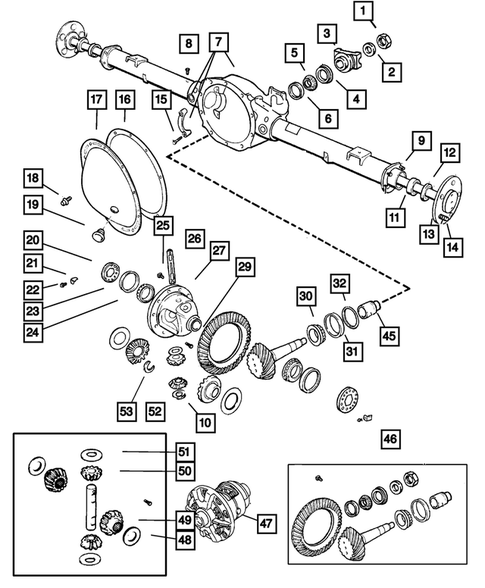 Differential and Housing for 2001 Dodge Dakota #0