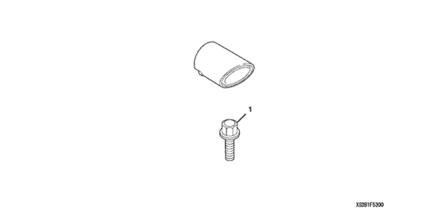 Exhaust Finisher (Chrome) (V6) for 2004 Honda Accord #0