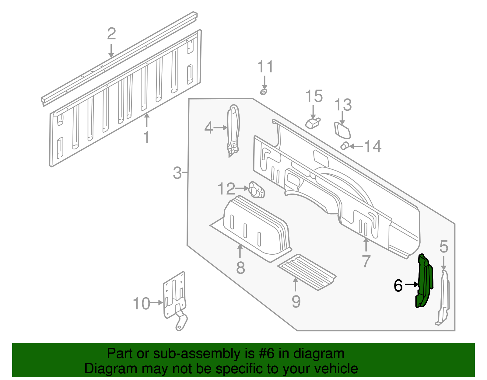 Truck Bed Panel Bracket - Nissan (93352-9Z330)