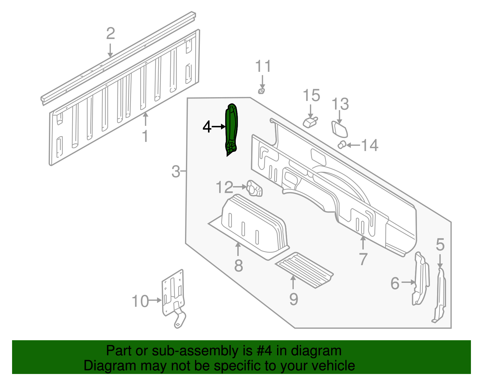 Truck Bed Panel Bracket - Nissan (93329-2S700)