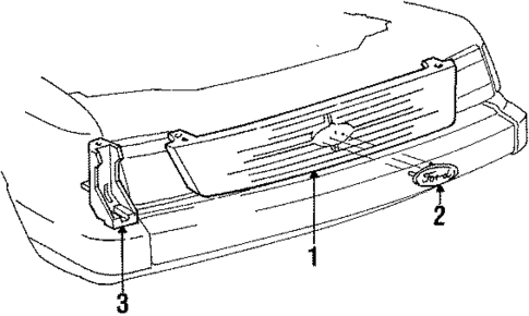 Grille & Components for 1986 Ford EXP #0