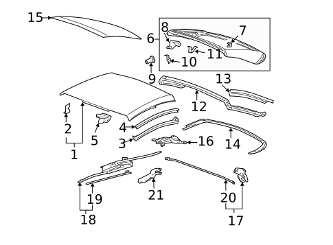 Glass & Hardware - Back for 2009 Pontiac G6 #0