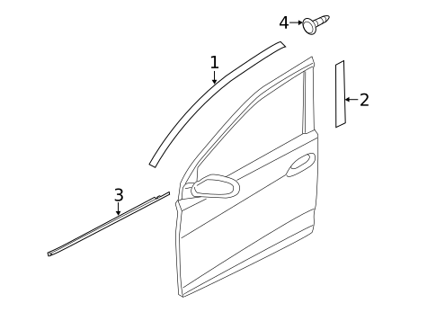 Exterior Trim - Front Door for 2012 Hyundai Elantra #0