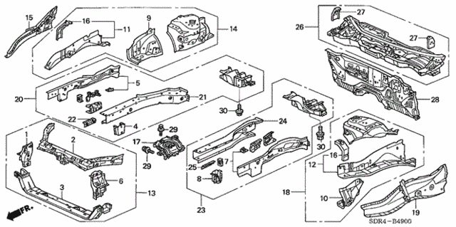 Front Bulkhead - Dashboard for 2007 Honda Accord #0