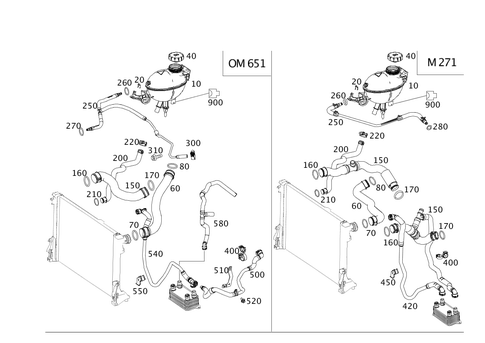Expansion Reservoir, Mount and Hoses for 2013 Mercedes-Benz C250 #0