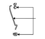 72613TGV305 - Body: Lock Rod for Acura Image