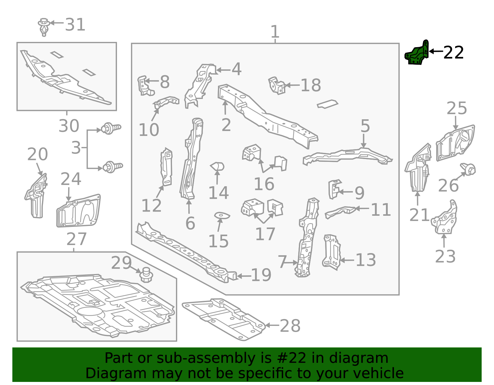 2012-2017 Toyota Radiator Support Side Panel Bracket 53803-47030 ...