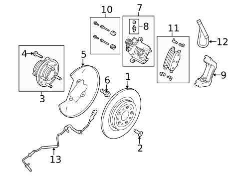 Brackets, Flanges & Hangers for 2019 Ford Taurus #0