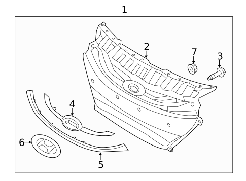 Grille & Components for 2015 Hyundai Elantra GT #0