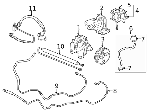 Pump & Hoses for 2011 Buick LaCrosse #0