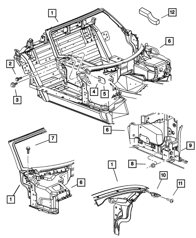 TP57RXFAD - : Windshield Surround Frame for Mopar Image