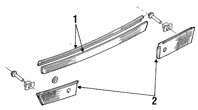 F1CZ13A565A - Electrical: Reflector for Ford: Escort Image