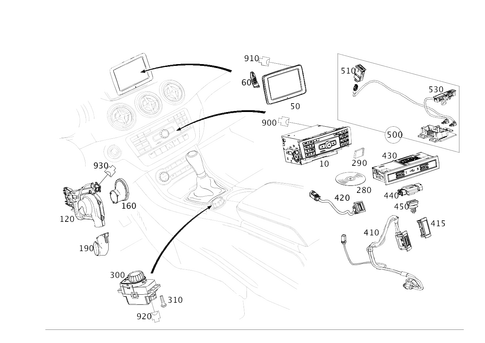 Radio, Operating and Display Unit for 2015 Mercedes-Benz GLA250 #0