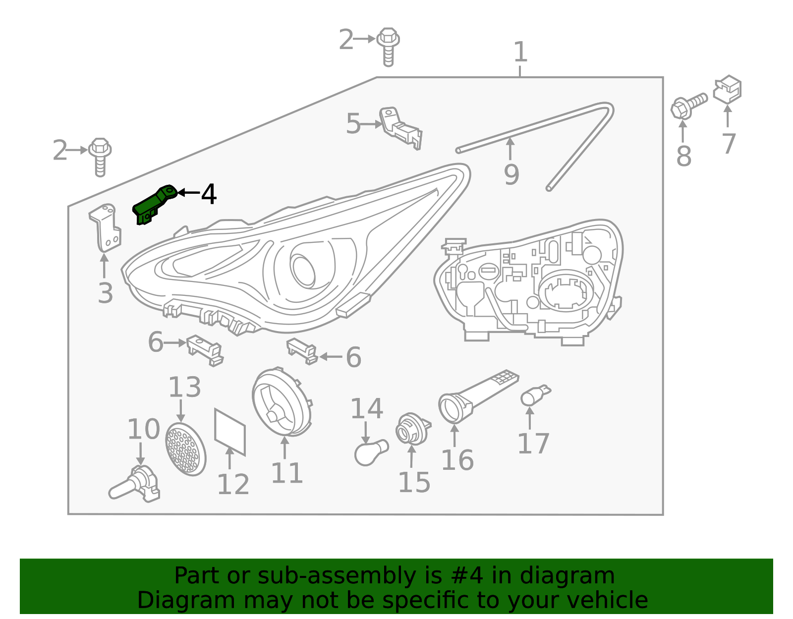 92132-J5000 - Headlamp Assembly Upper Bracket 2018-2023 Kia Stinger ...