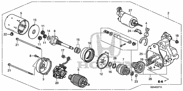 Starter Motor (Denso) for 2013 Honda Pilot #0