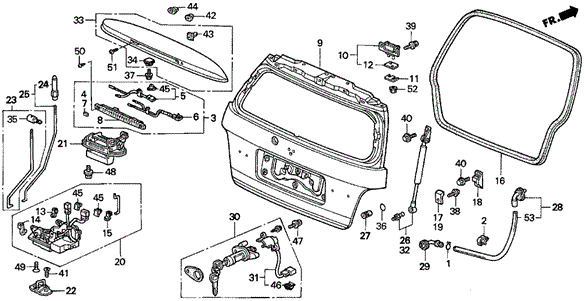Tailgate for 1997 Honda Odyssey #0