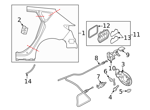 Exterior Trim - Quarter Panel for 2012 Mazda 3 #0