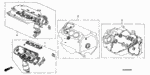 6111RCAA01 - Engine: GASKET KIT, CYLINDER BLOCK for Honda Image