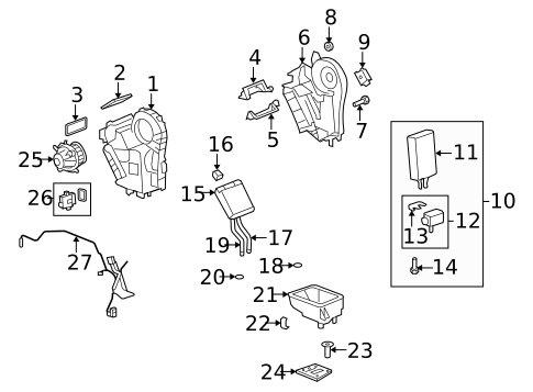 Blower Motor & Fan for 2011 Chevrolet Traverse #1