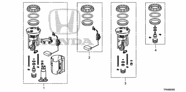 Fuel Tank Set (Short Parts) (2WD) for 2012 Honda Crosstour #0