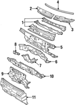 F5RZ5410021AA - Body: Side Rail for Ford: Contour | Mercury: Cougar, Mystique Image