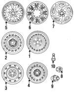 4764235AA - Suspension: Wheel, Steel for Chrysler: Cirrus | Dodge: Stratus Image