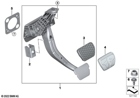 Pedals for 2022 BMW 740iX #0