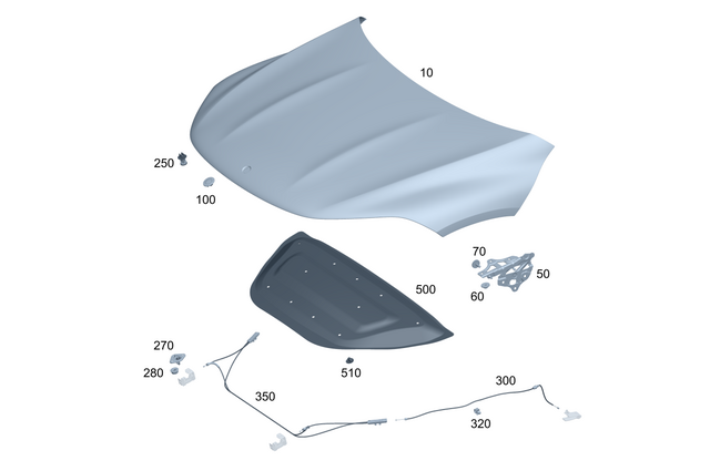 2968803701 - : Hood for Mercedes-Benz Image