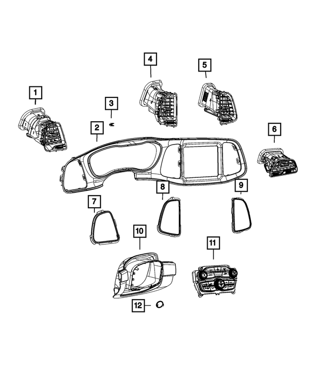 6LH88AAAAA - : Instrument Cluster Bezel for Mopar Image