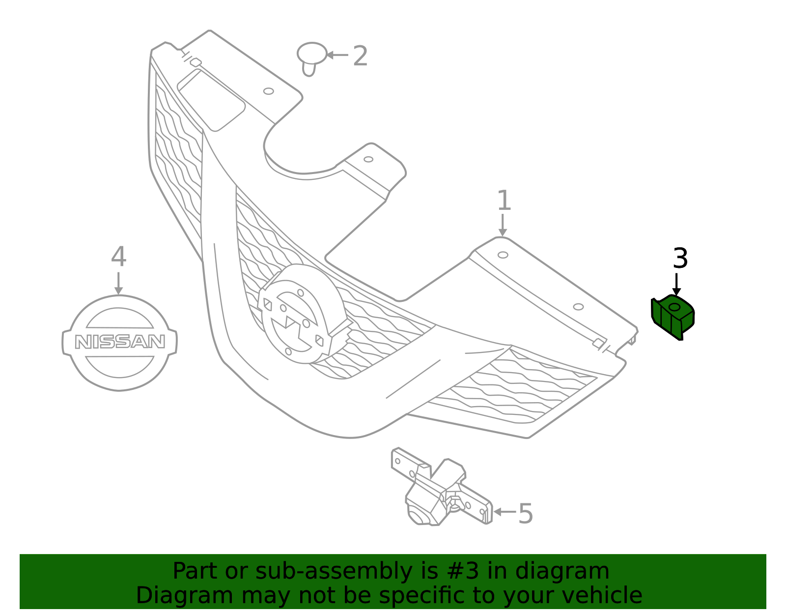 2014-2026 Nissan Grille Grommet 62319-AU000 | OEM Parts Online