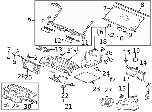 Interior Trim - Rear Body for 2009 Acura RL #0