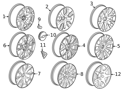 Wheels for 2021 Chevrolet Tahoe #0