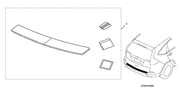 Rear Bumper Applique for 2016 Honda CR-V #0
