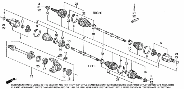 Driveshaft (1) for 1998 Honda Accord #0