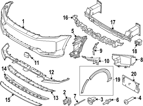 Bumper & Components - Front for 2024 Porsche Cayenne #1