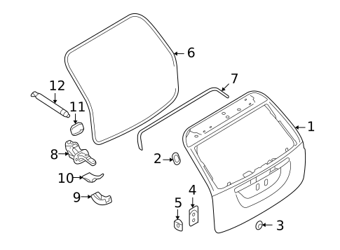 Gate & Hardware for 2010 Saab 9-3X #0